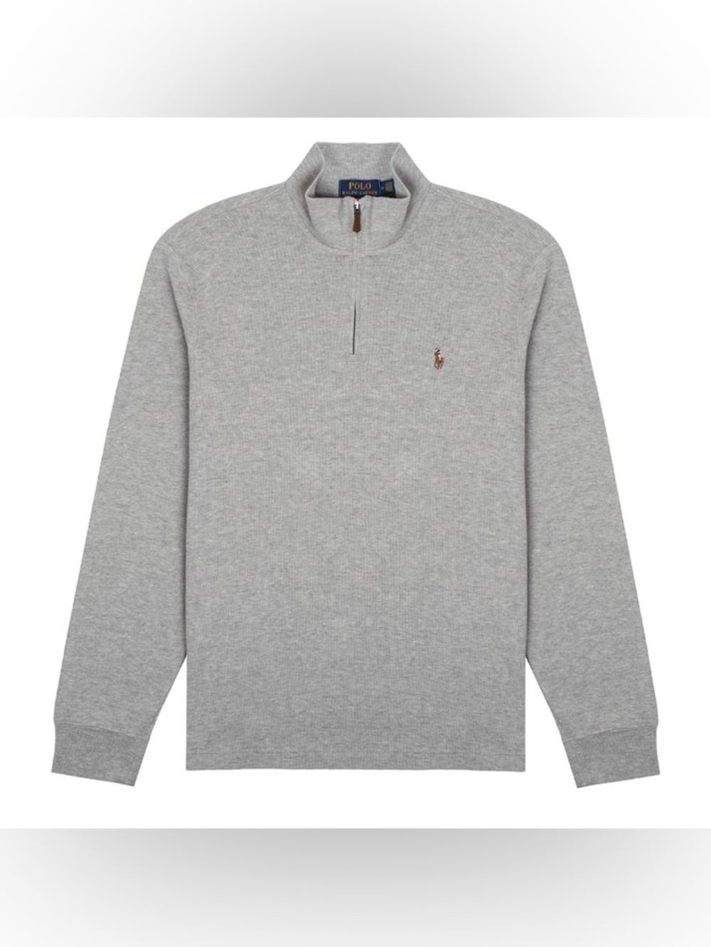 Polo Ralph Lauren Mens 2XB Estate Rib 1/4 Zip Pullover Sweater Gray NWT $139
